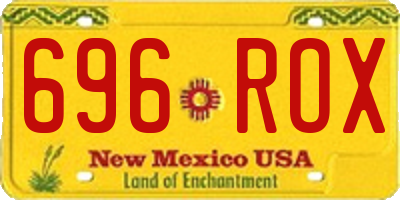 NM license plate 696ROX