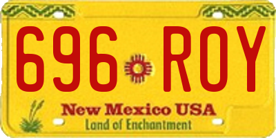 NM license plate 696ROY