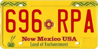 NM license plate 696RPA