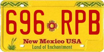 NM license plate 696RPB
