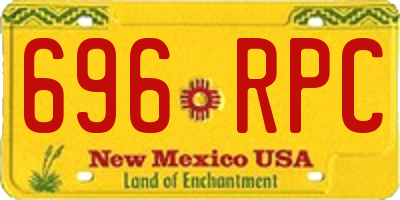 NM license plate 696RPC