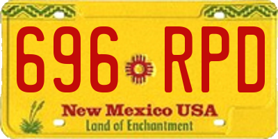 NM license plate 696RPD