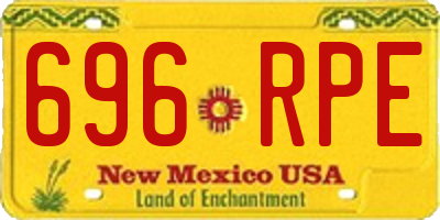 NM license plate 696RPE