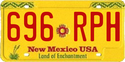 NM license plate 696RPH