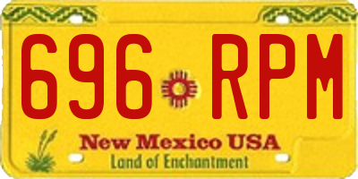 NM license plate 696RPM