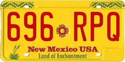 NM license plate 696RPQ