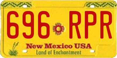 NM license plate 696RPR