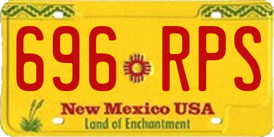 NM license plate 696RPS