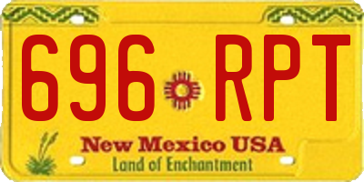 NM license plate 696RPT