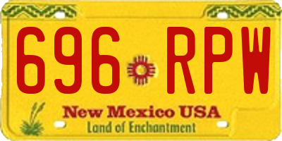 NM license plate 696RPW