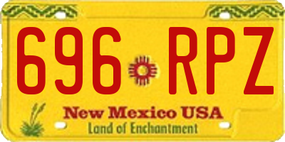 NM license plate 696RPZ