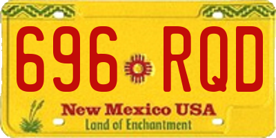 NM license plate 696RQD