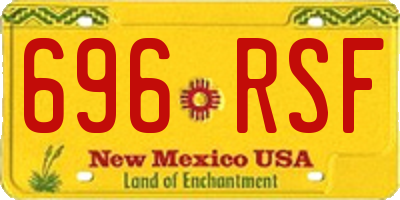 NM license plate 696RSF