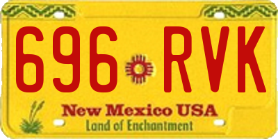 NM license plate 696RVK