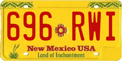 NM license plate 696RWI