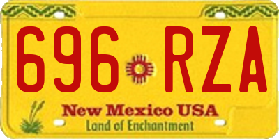 NM license plate 696RZA