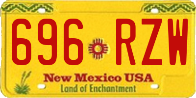 NM license plate 696RZW