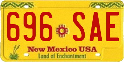 NM license plate 696SAE
