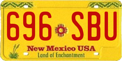 NM license plate 696SBU