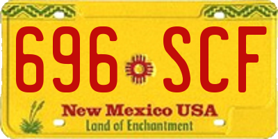 NM license plate 696SCF