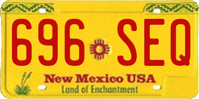 NM license plate 696SEQ