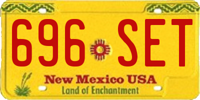 NM license plate 696SET