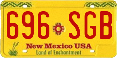 NM license plate 696SGB