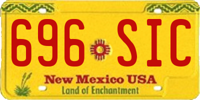 NM license plate 696SIC