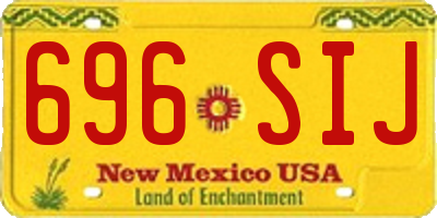 NM license plate 696SIJ