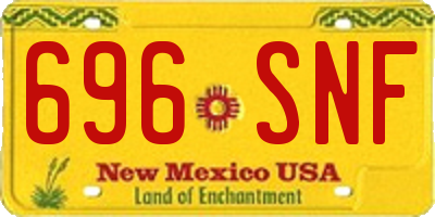 NM license plate 696SNF