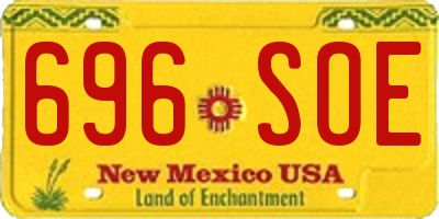 NM license plate 696SOE