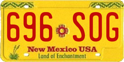 NM license plate 696SOG