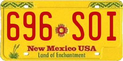 NM license plate 696SOI
