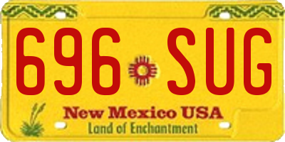 NM license plate 696SUG