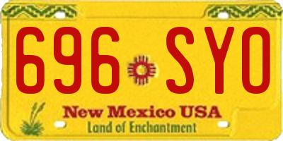 NM license plate 696SYO