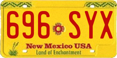 NM license plate 696SYX