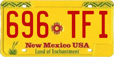 NM license plate 696TFI