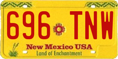 NM license plate 696TNW