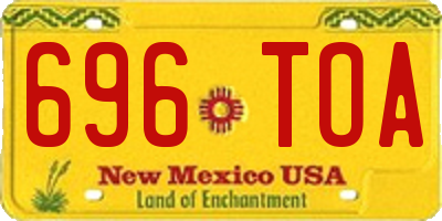 NM license plate 696TOA
