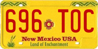 NM license plate 696TOC