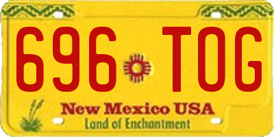 NM license plate 696TOG