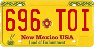 NM license plate 696TOI