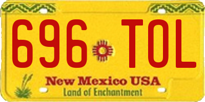 NM license plate 696TOL