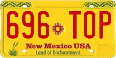 NM license plate 696TOP