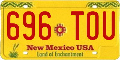 NM license plate 696TOU