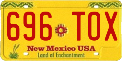 NM license plate 696TOX