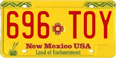 NM license plate 696TOY
