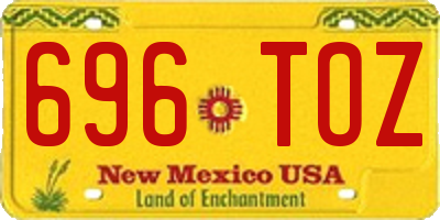 NM license plate 696TOZ