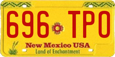 NM license plate 696TPO