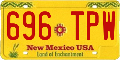 NM license plate 696TPW